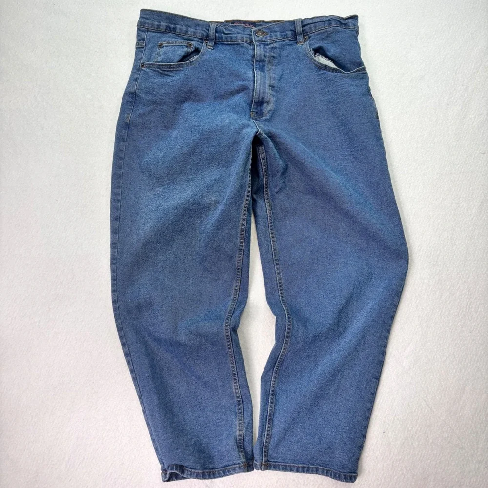 Architect Men's Relaxed Fit Jeans 38x30 Light Wash Blue Denim